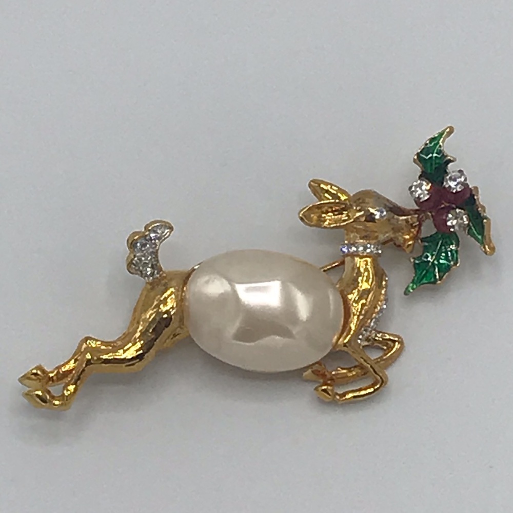 Vintage Kenneth Jay Lane Reindeer Pin